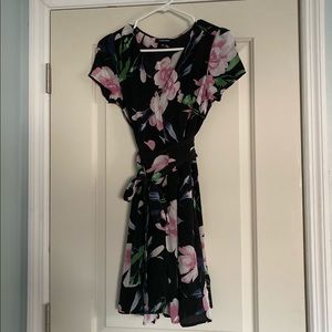 Yumi Kim floral black wrap dress